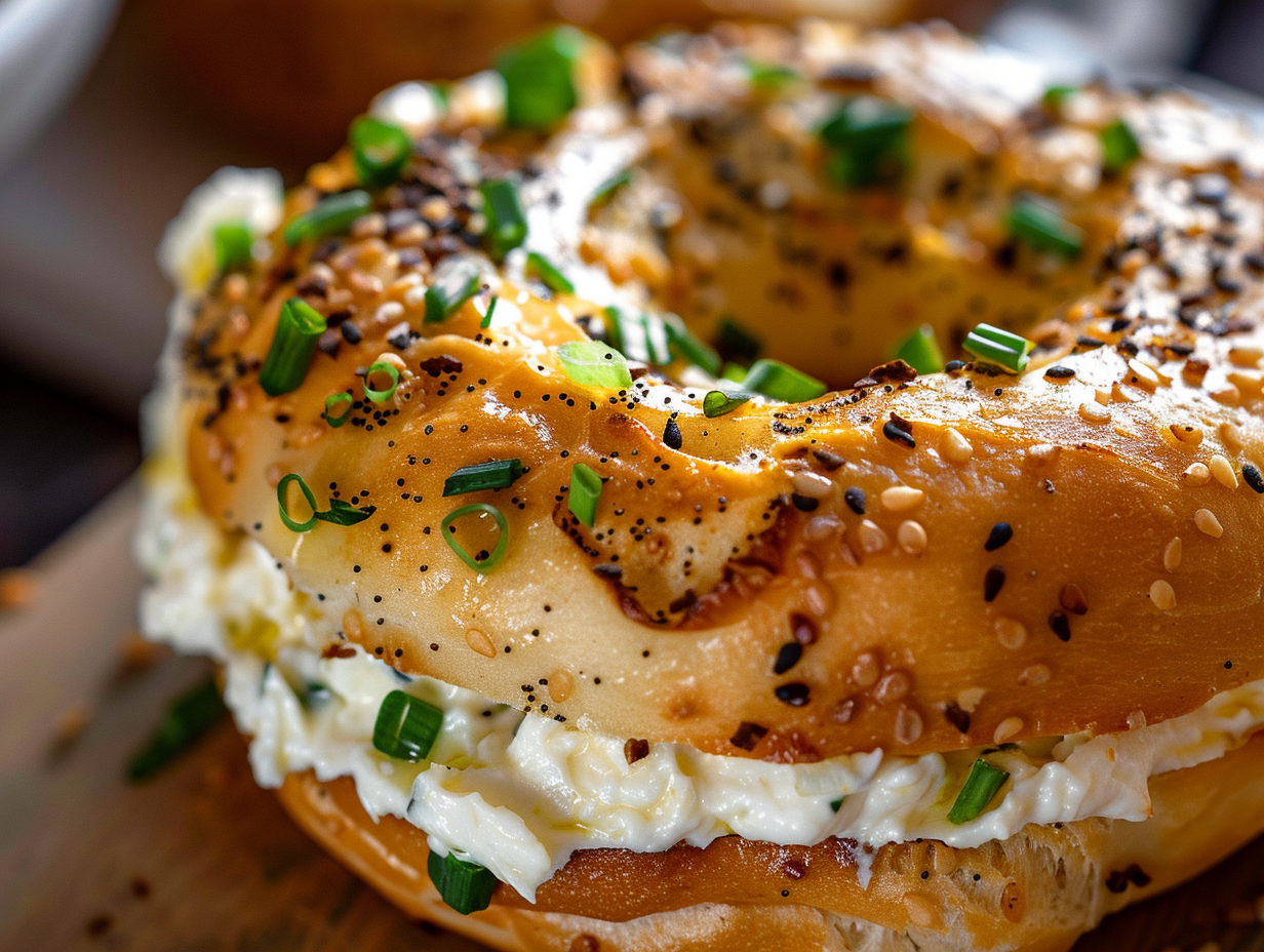 Bacon egg and cheese bagel